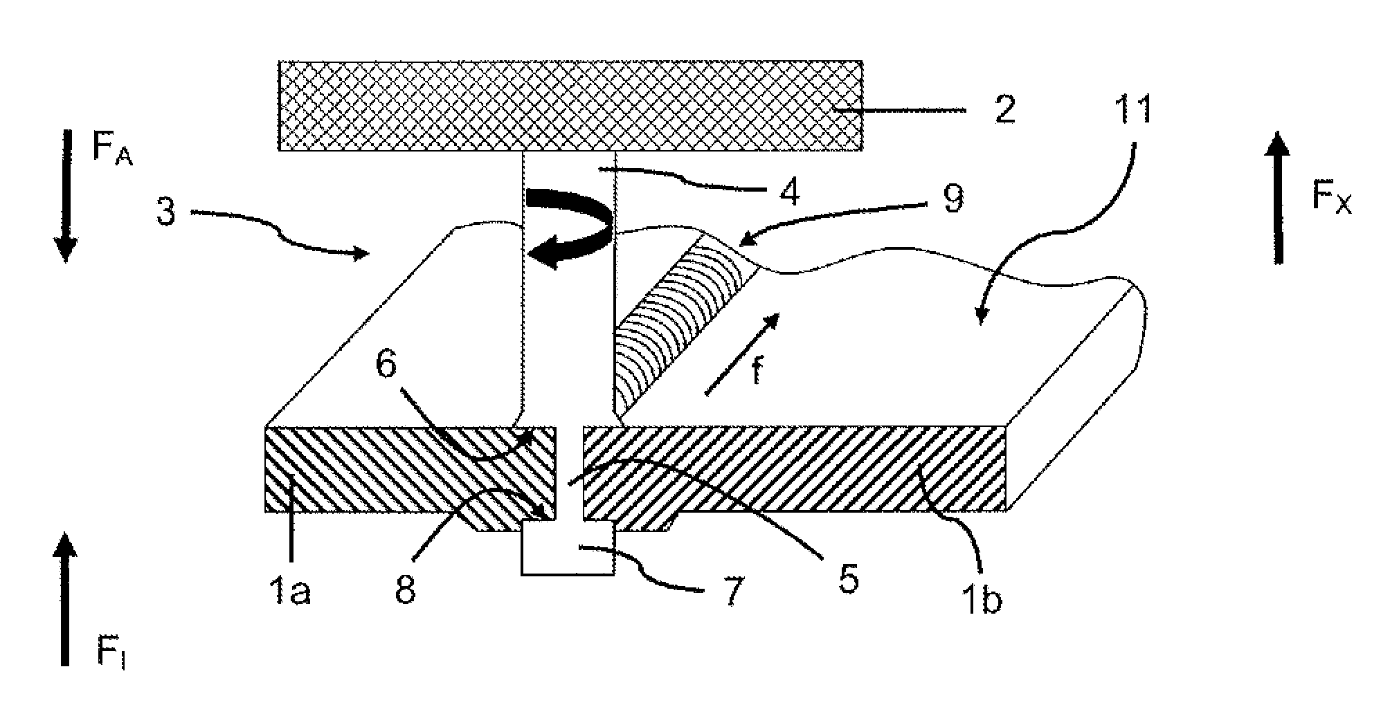 Pressing a weld using the friction agitation welding process for better surface adjustment