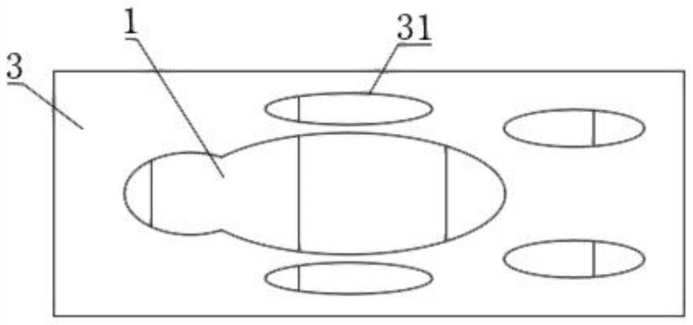 Auxiliary support suitable for dressing change of thoracic surgery postoperative patient