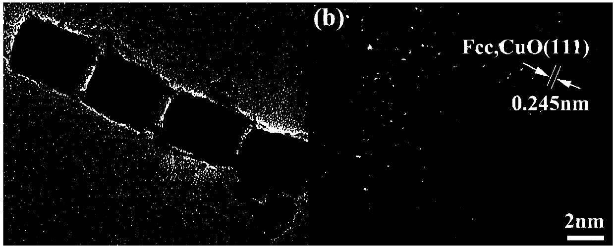 Nano chain composed by metallic nickel particles connected by copper oxide fimls and preparation method thereof