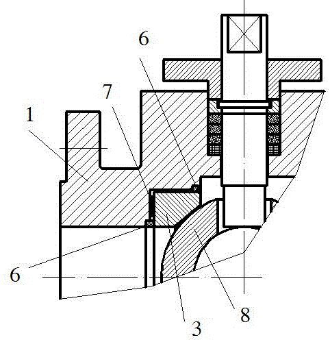 Ball valve metal valve seat mounting structure with protective structure