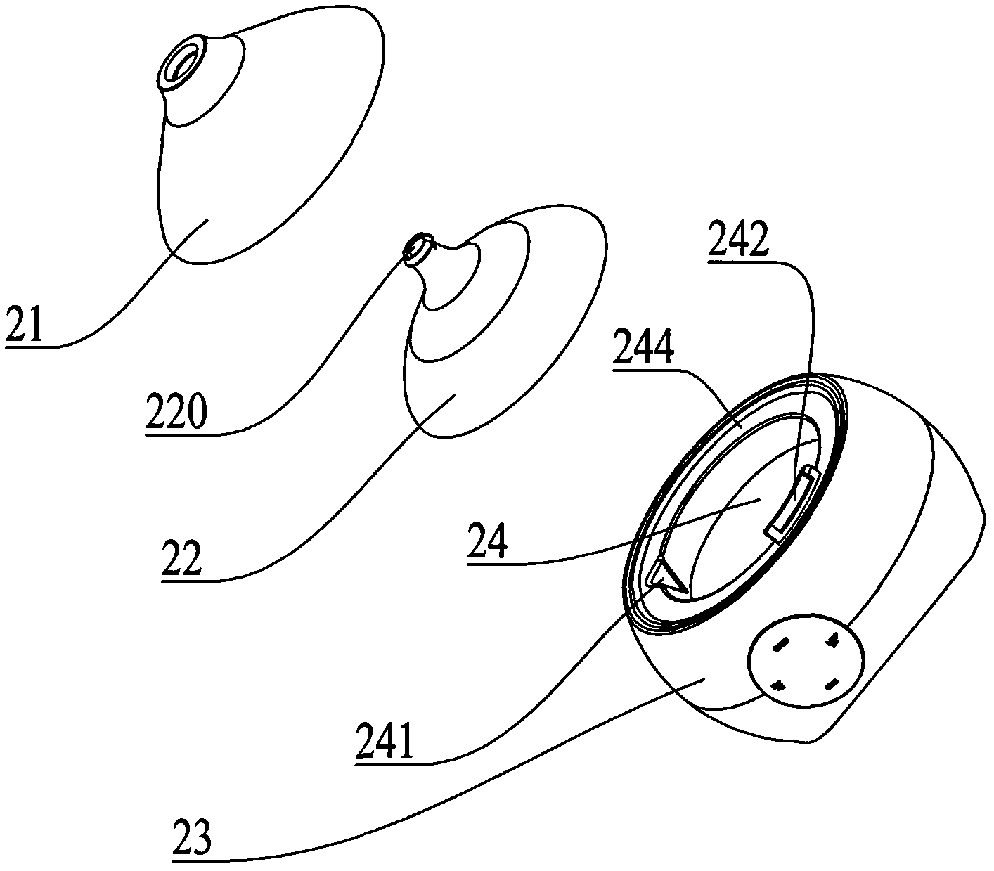 Desk type atomizer with novel structure