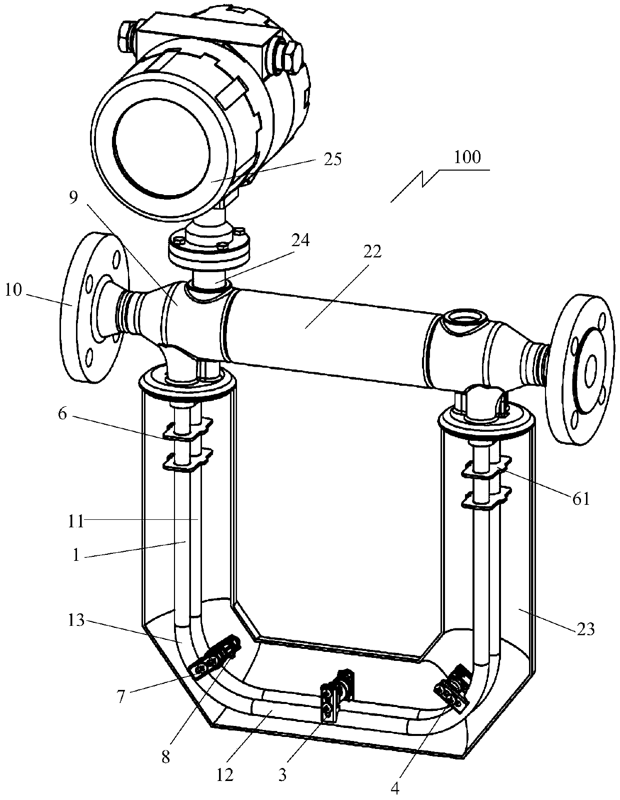 A mass flow sensor