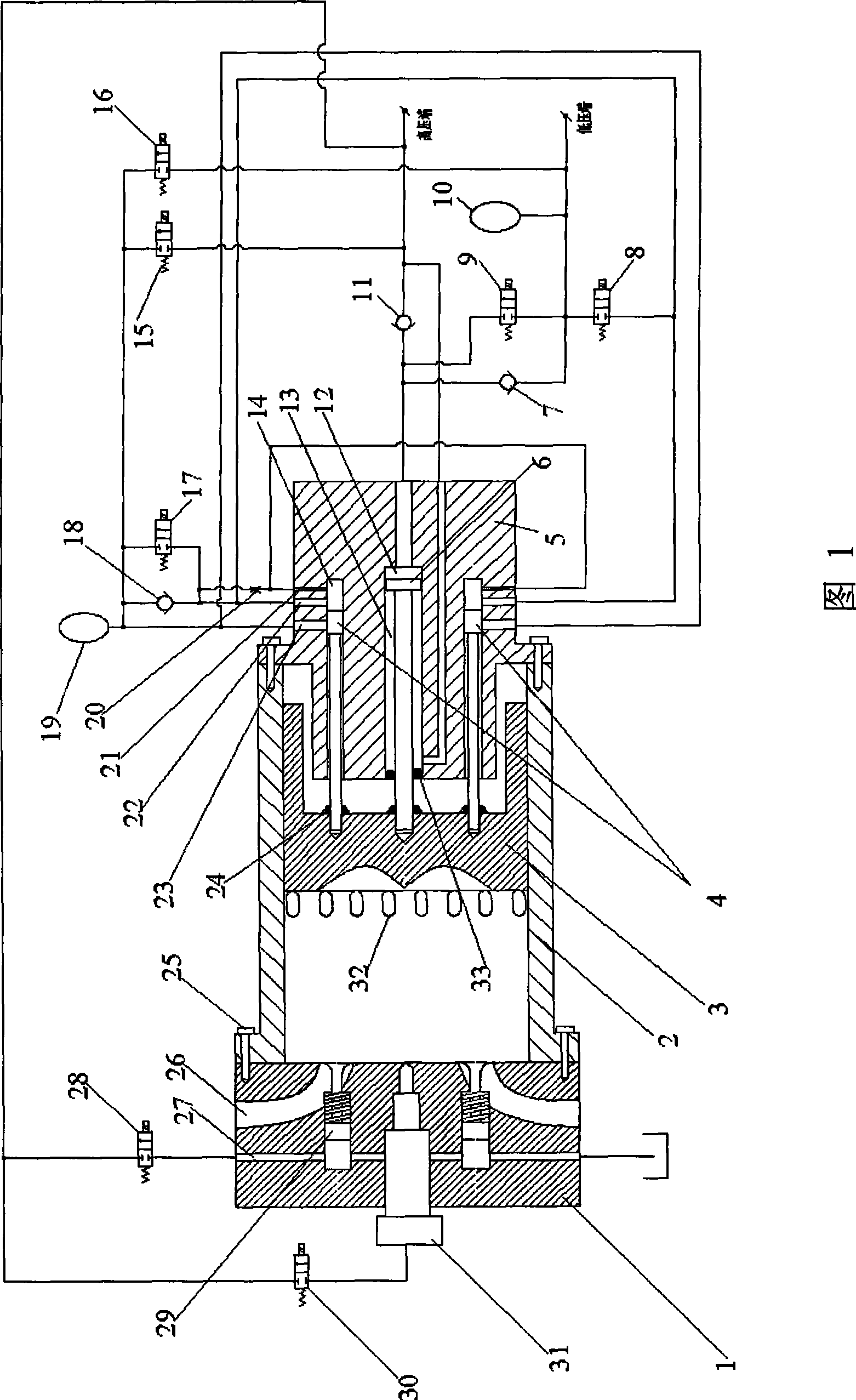 Single-piston type hydraulic free piston engine