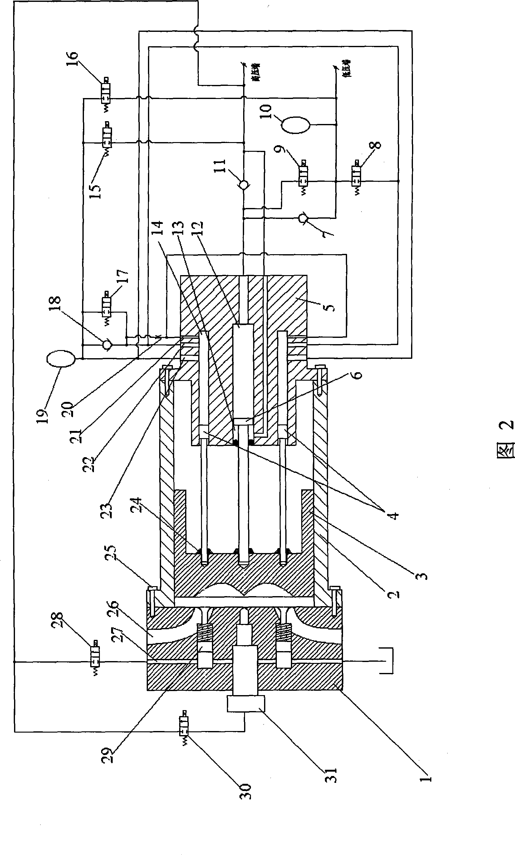 Single-piston type hydraulic free piston engine