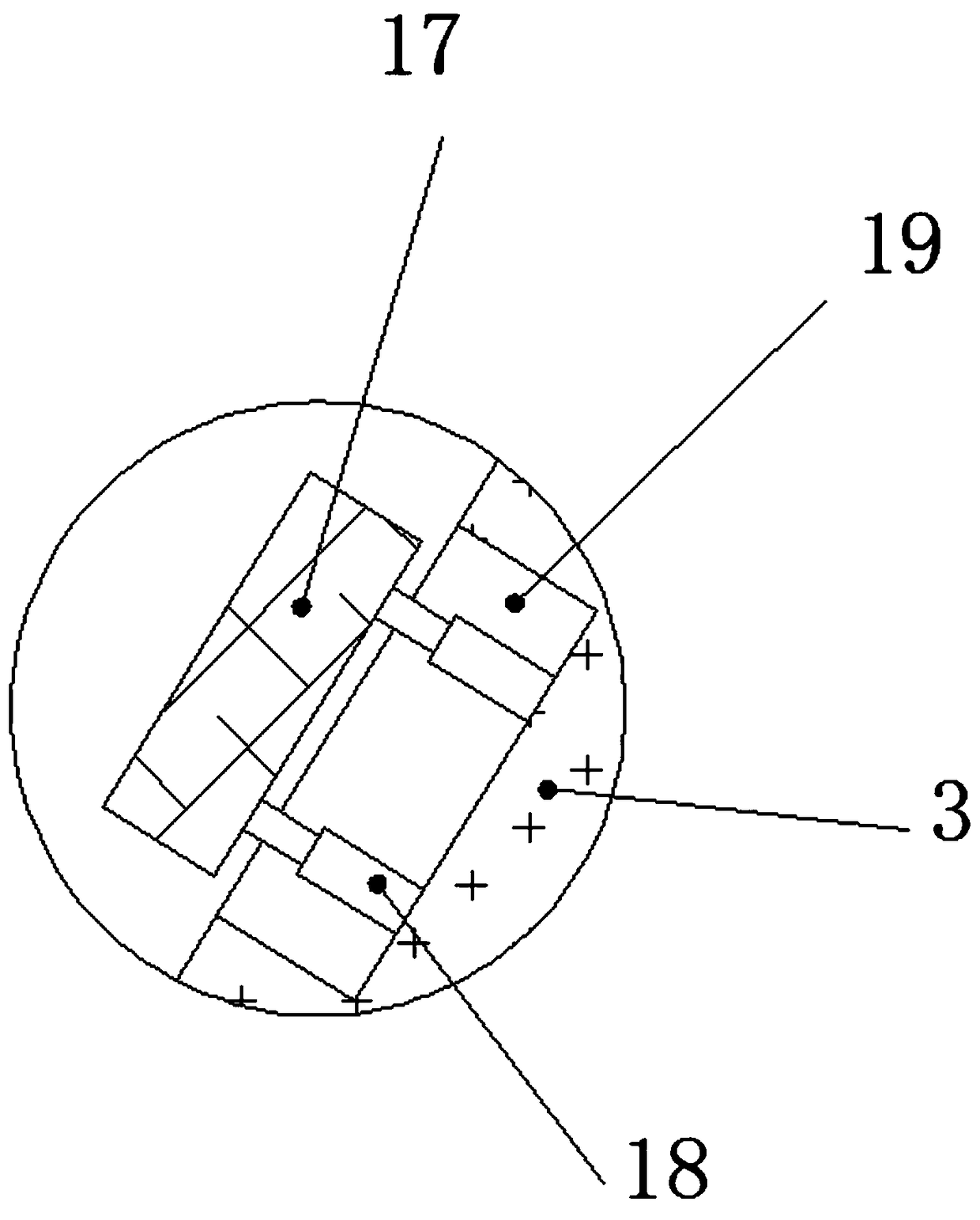 Excavation bucket welding device for earthwork construction engineering machinery