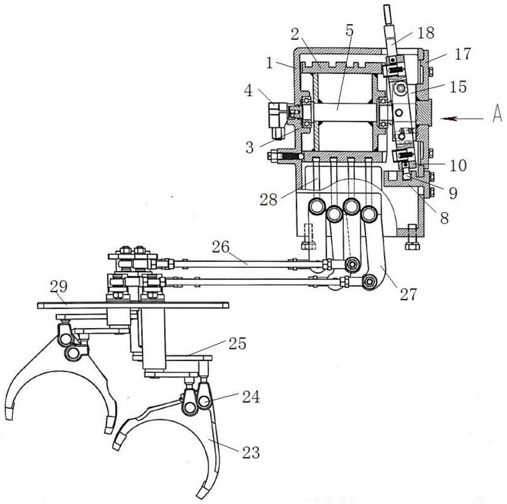 Double-clutch preset gear control mechanism