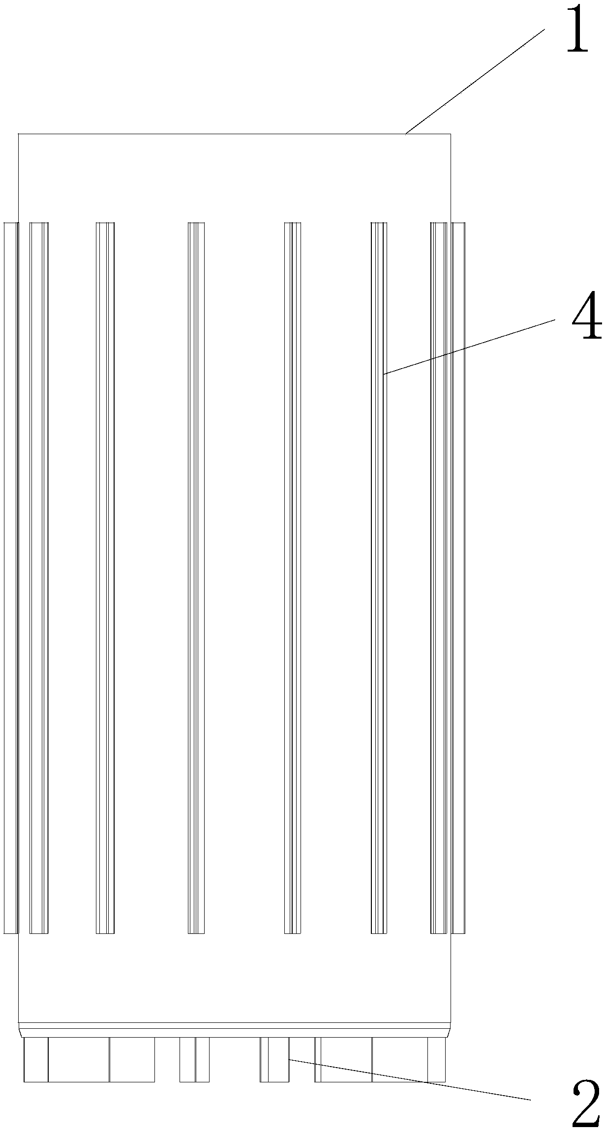 Novel holder-type electrode shell structure and installation butting process thereof