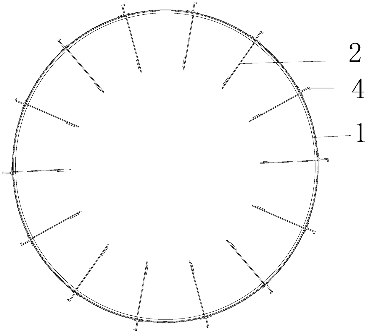 Novel holder-type electrode shell structure and installation butting process thereof