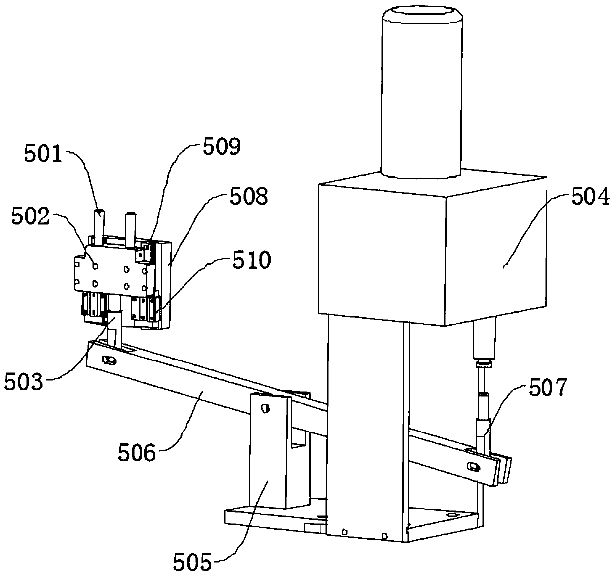 Assembly machine of T-shaped bushes and bolts