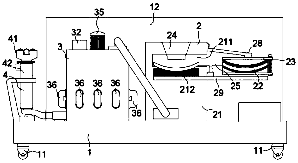 Convenient-to-clean sewage treatment device for agricultural irrigation