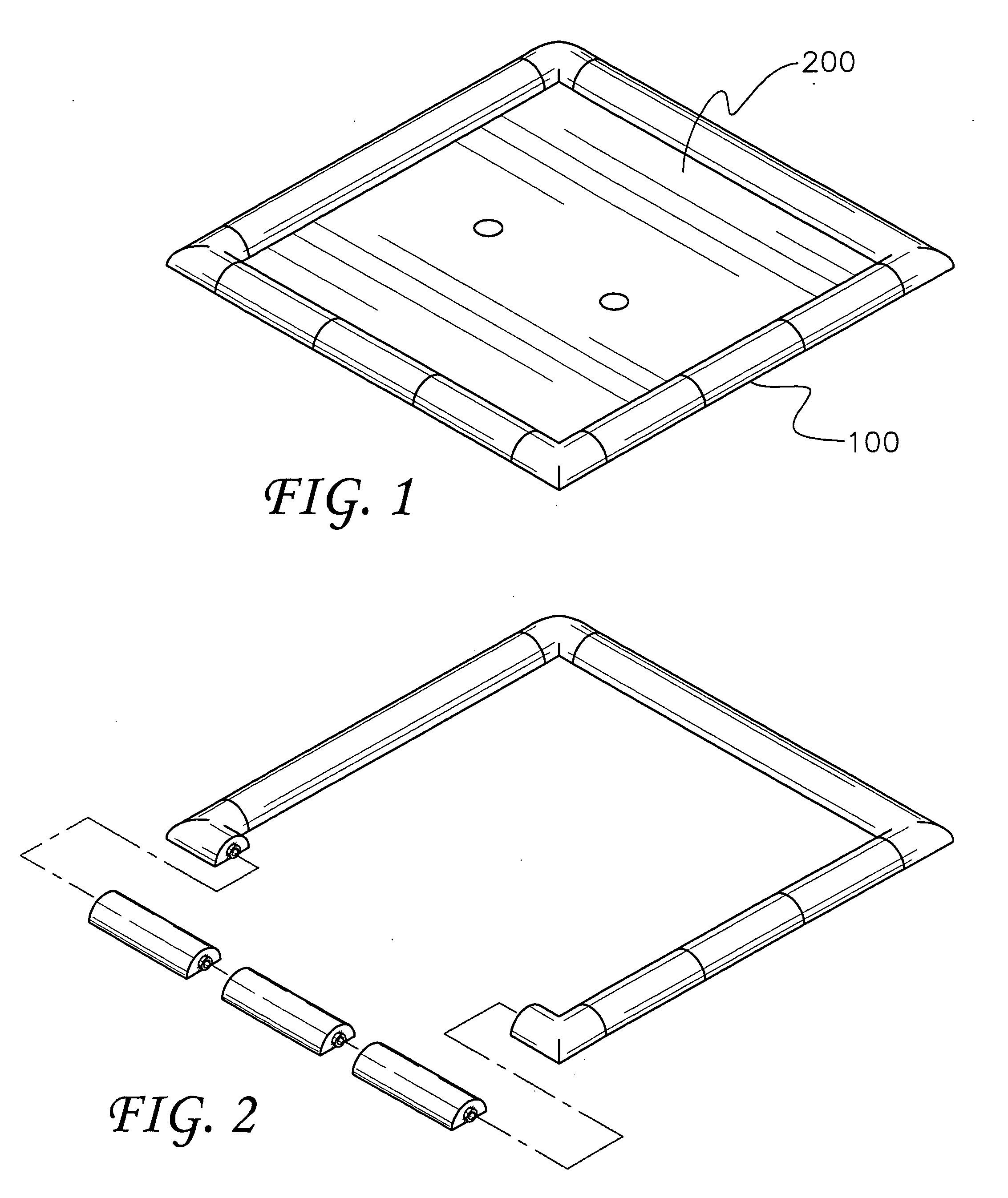 Playground border with integrated drain