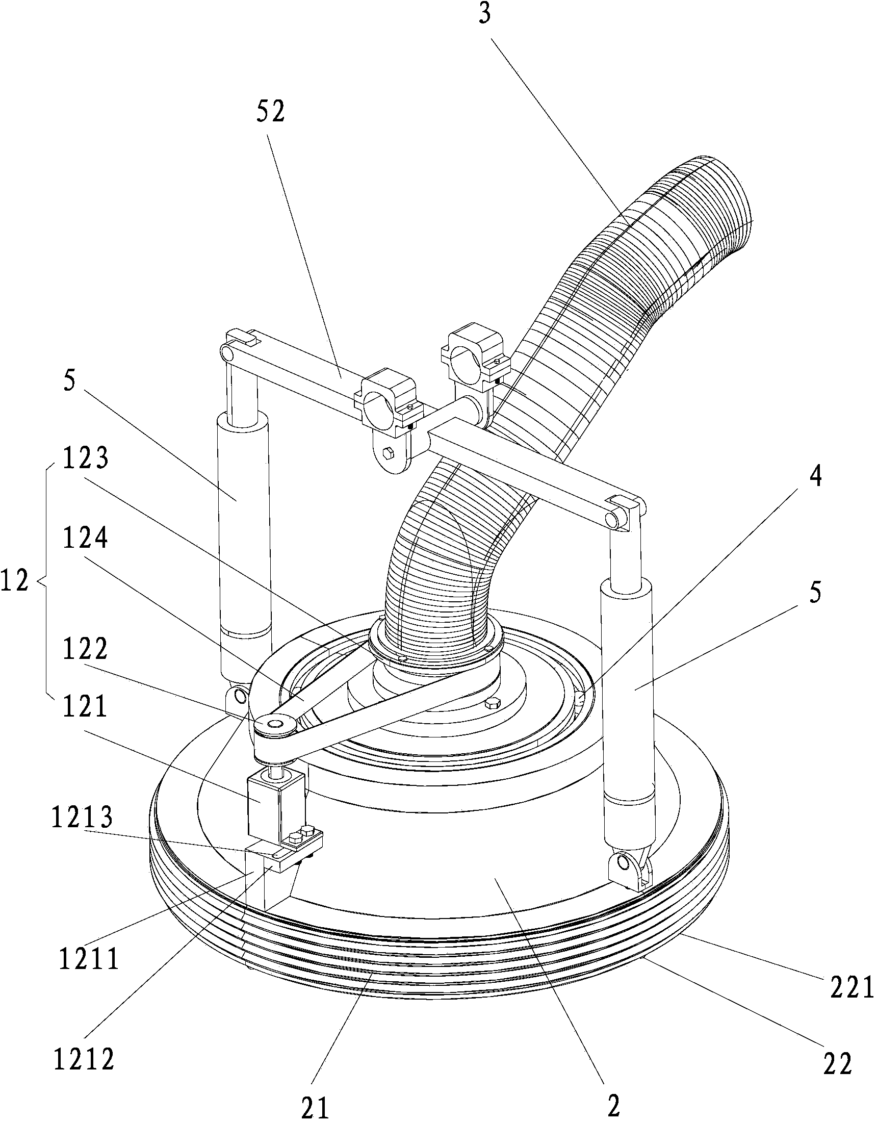 Novel sweeping and absorbing integrated cleaning mechanism