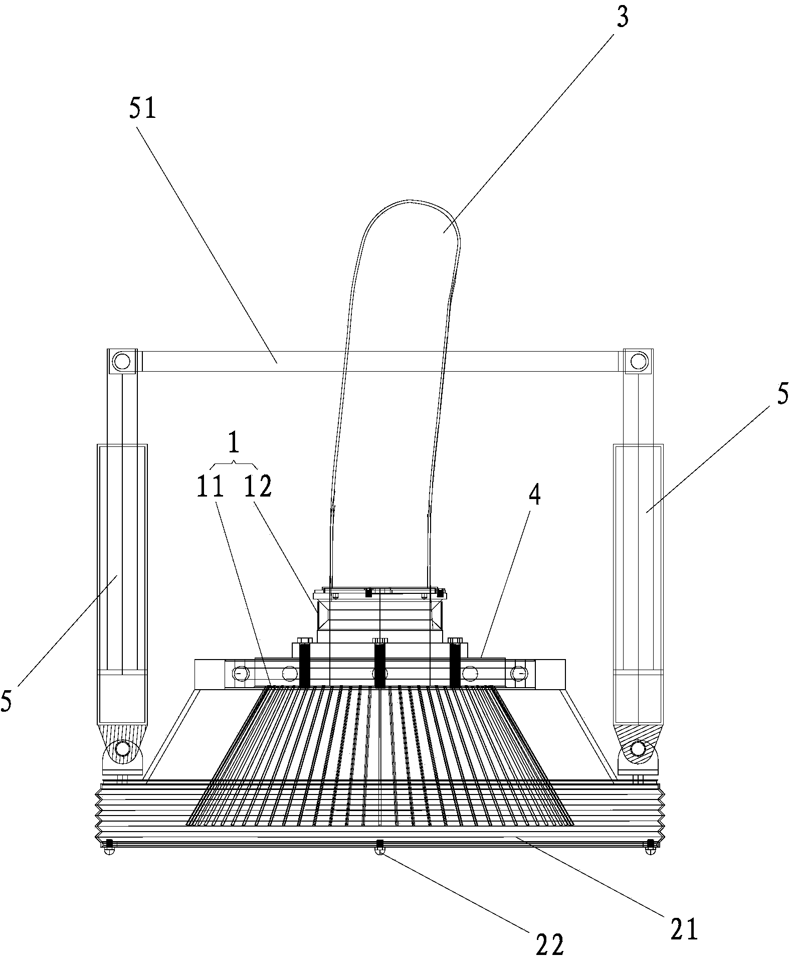 Novel sweeping and absorbing integrated cleaning mechanism