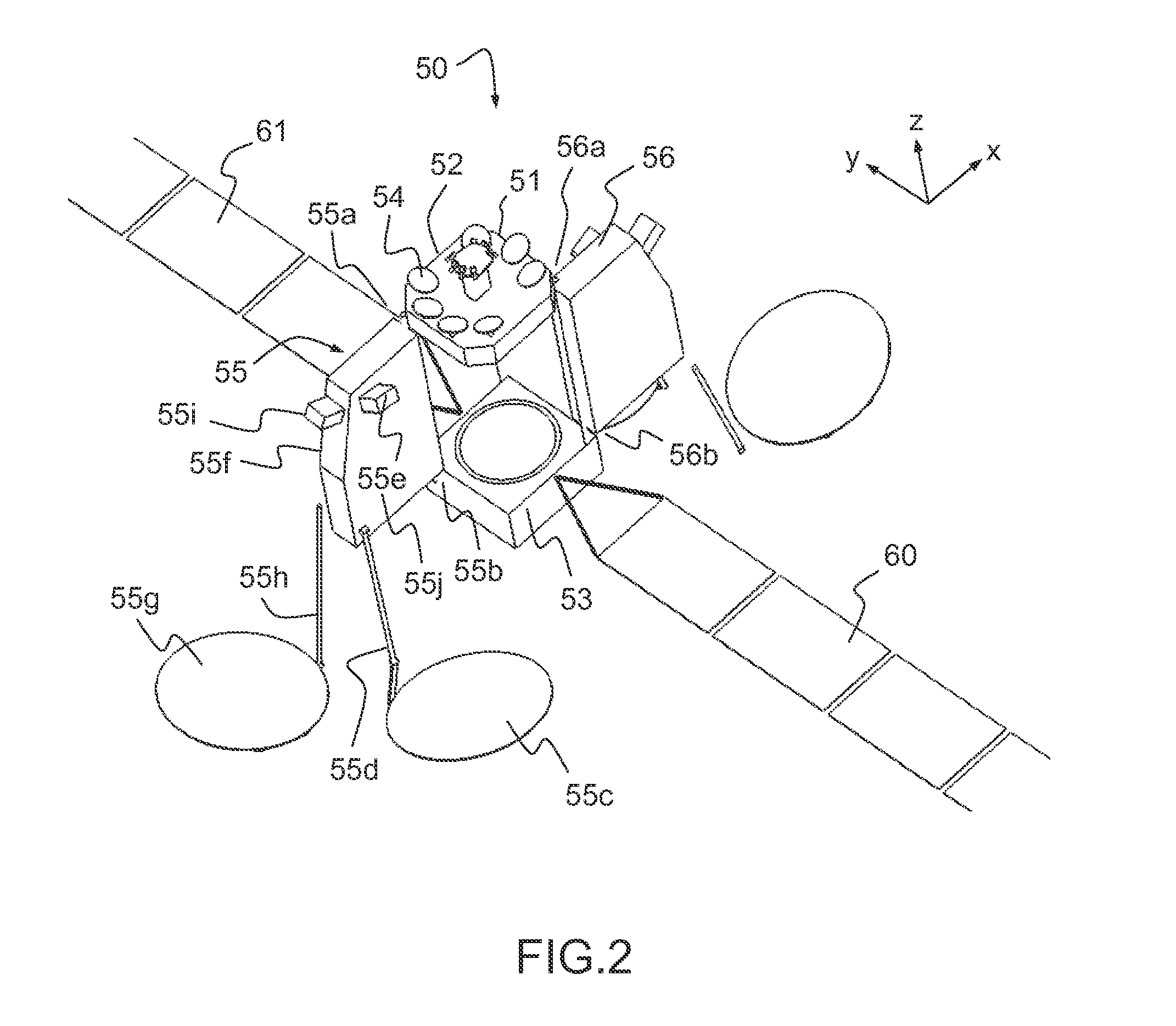 Satellite with deployable payload modules