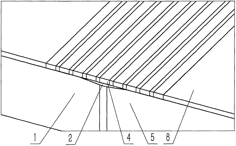 Double-slope bridge expansion device