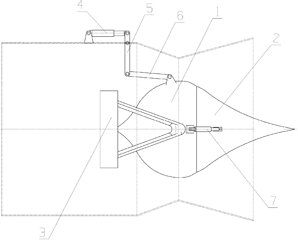 Tapered plug mechanism realizing axial symmetry spray pipe all-direction vector regulation