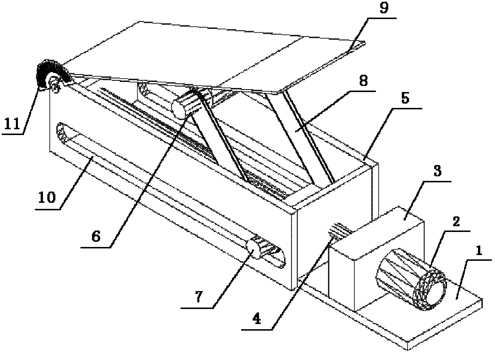 Angle fine tuning device used for tracking small angular variation