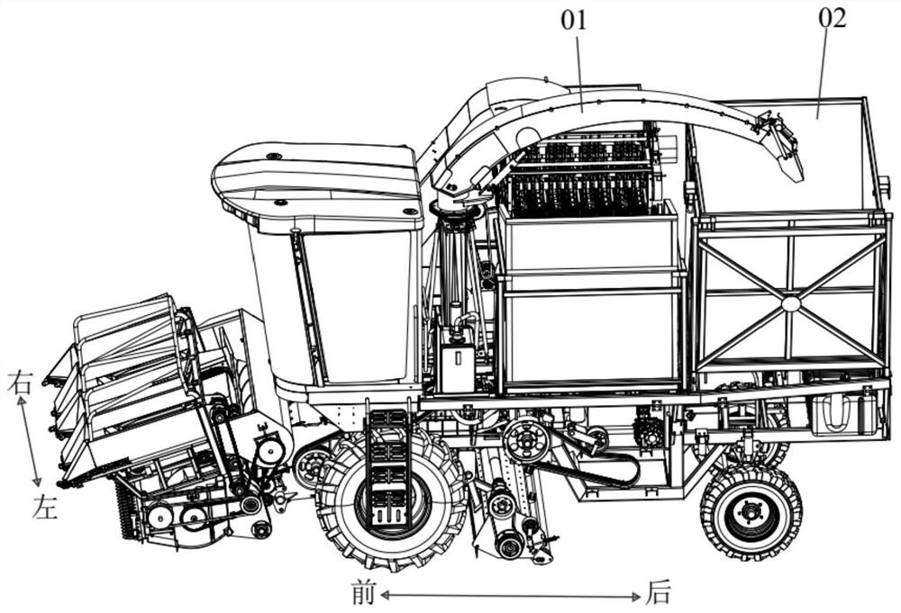 Forage throwing mechanism and stalk and spike harvesting type corn harvester