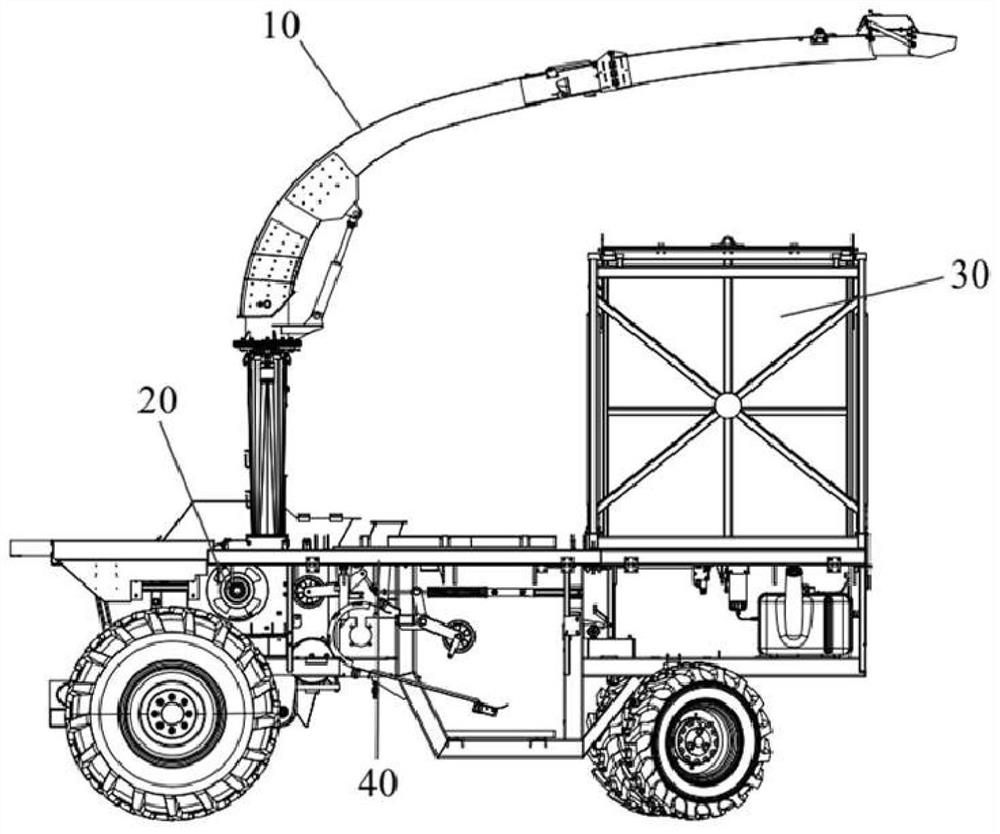 Forage throwing mechanism and stalk and spike harvesting type corn harvester