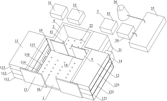 Test system for aircraft climate environment test and configuration method thereof