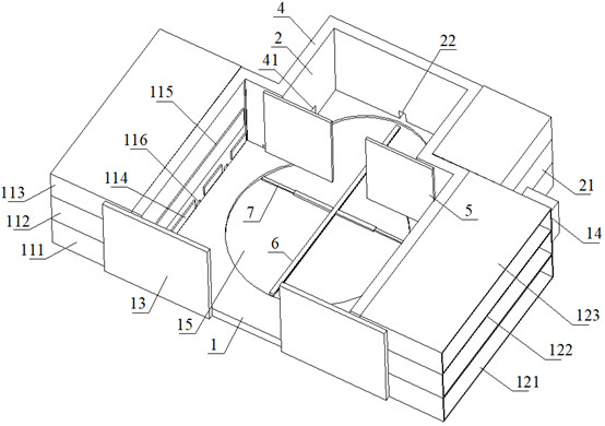 Test system for aircraft climate environment test and configuration method thereof