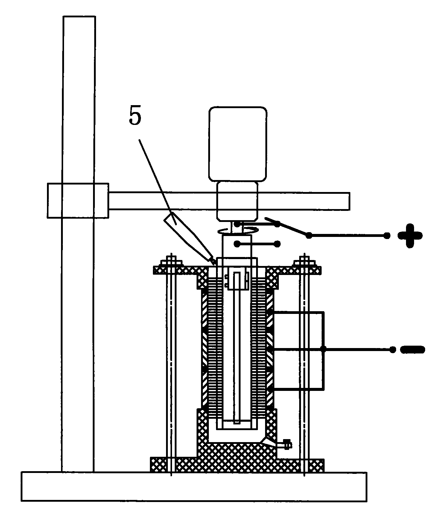 Device and method for inner bore type component brush plating