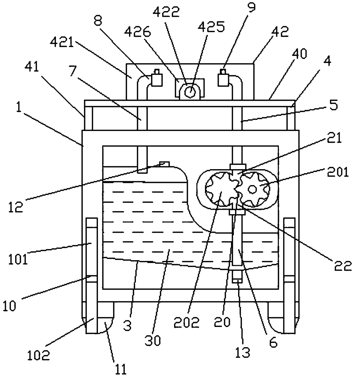 Automatic cleaning device of pump cavity of oil pump