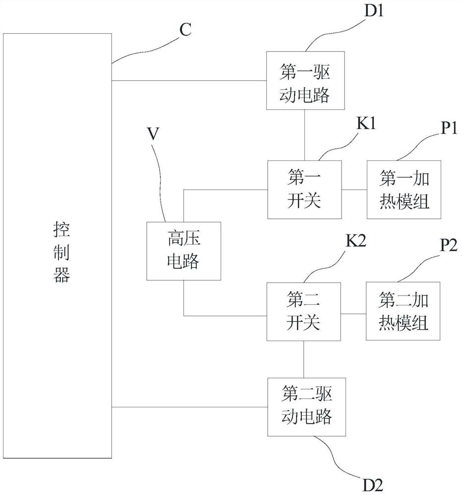 A kind of ptc liquid heater and its heating control method