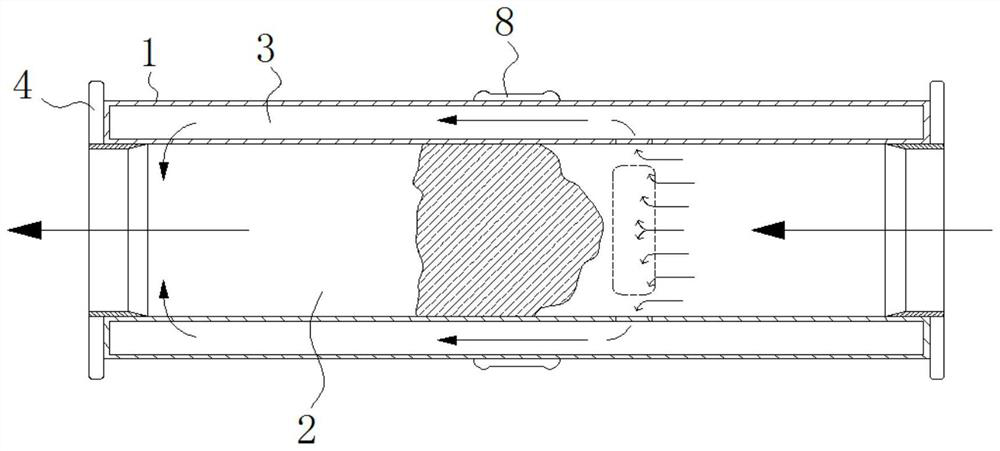 Anti-blocking and anti-explosion rubber oil conveying pipe