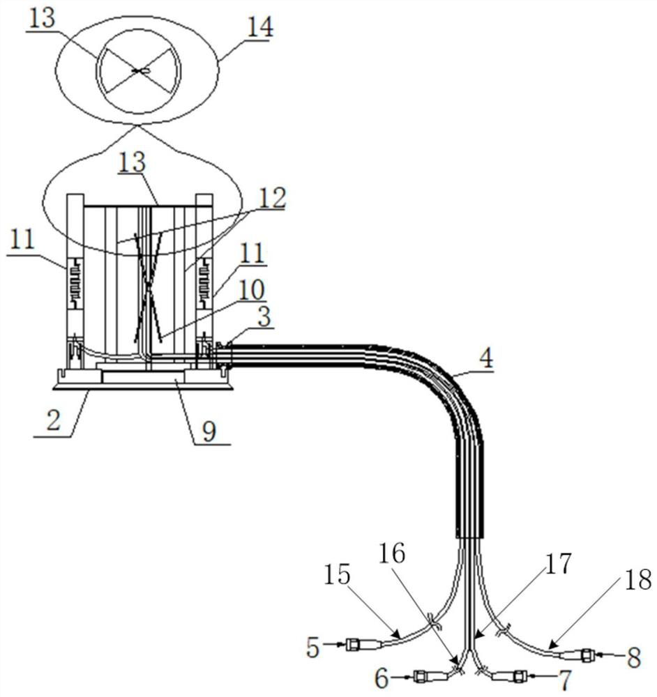 Four Port Suction Cup Combination Antenna