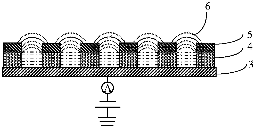 Method and electrode structure for improving microelectrode array electrode density based on electrochemical bipolar behavior