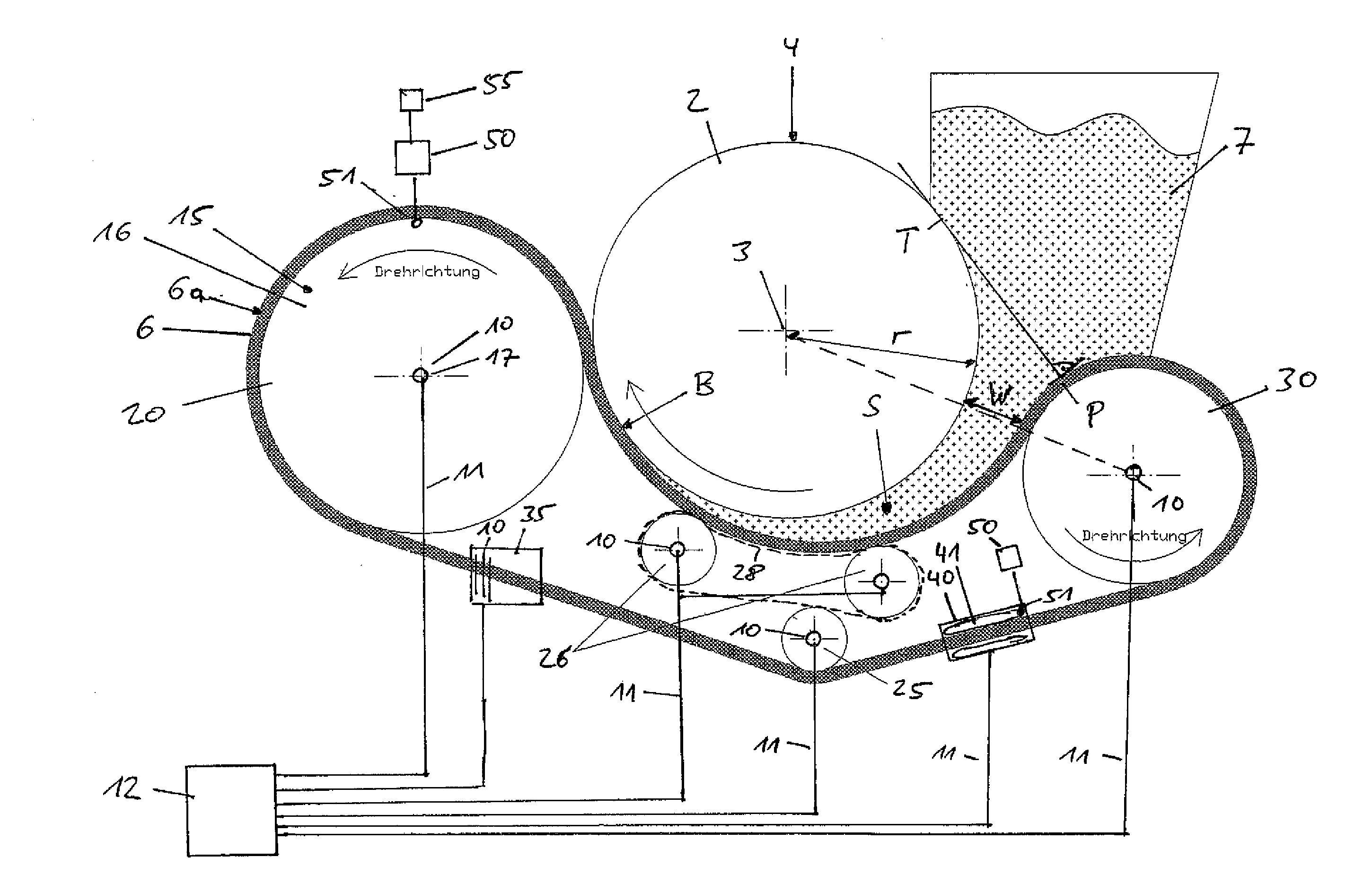 Separating machine and method