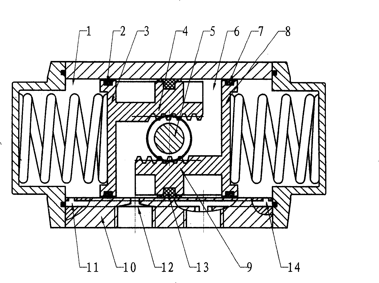 Fan type pneumatic power executor