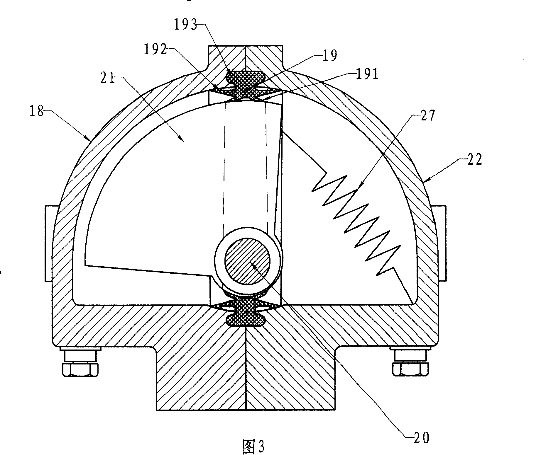 Fan type pneumatic power executor