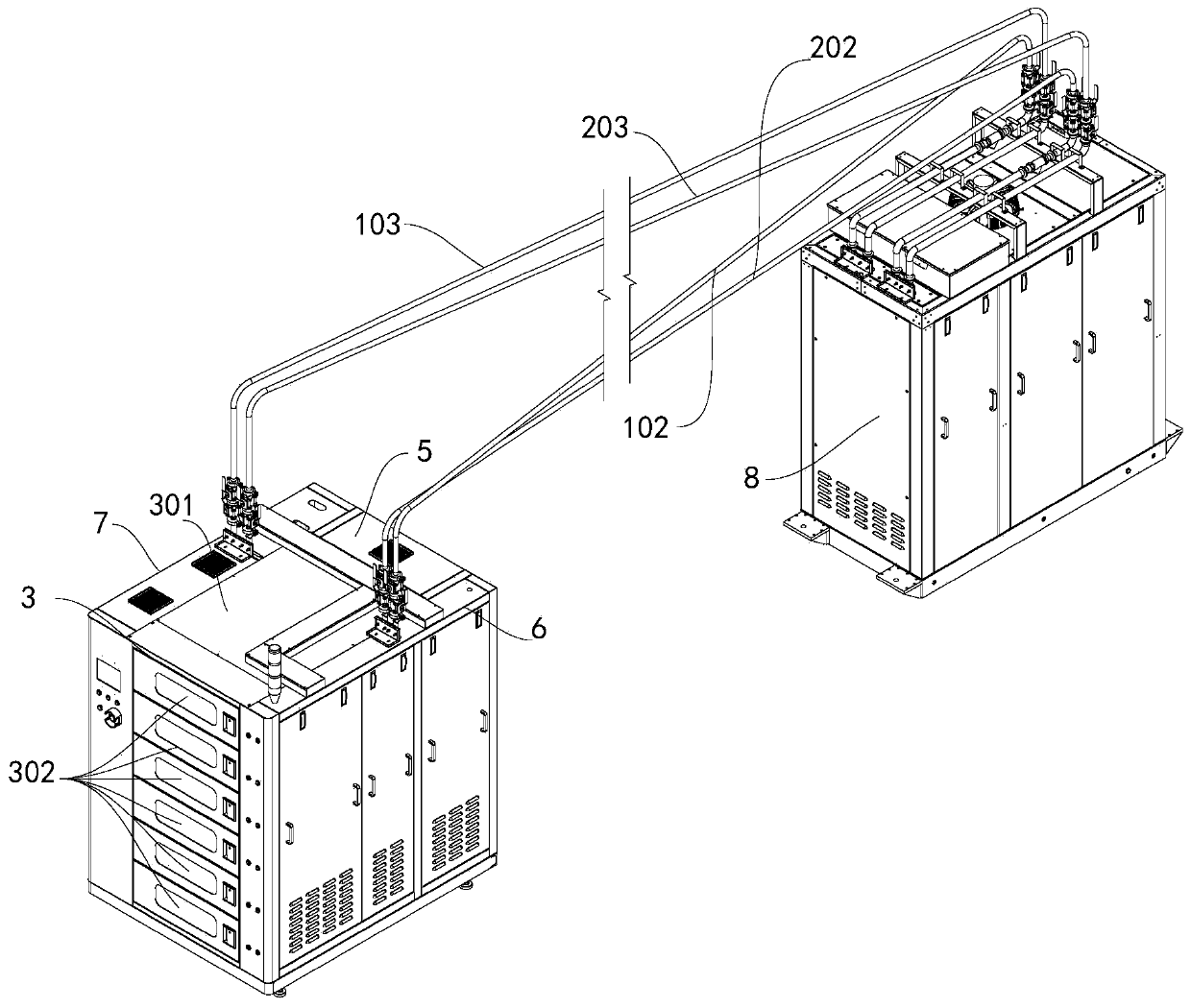 Integrated environment simulation box of liquid cooling heat-dissipation circuit board