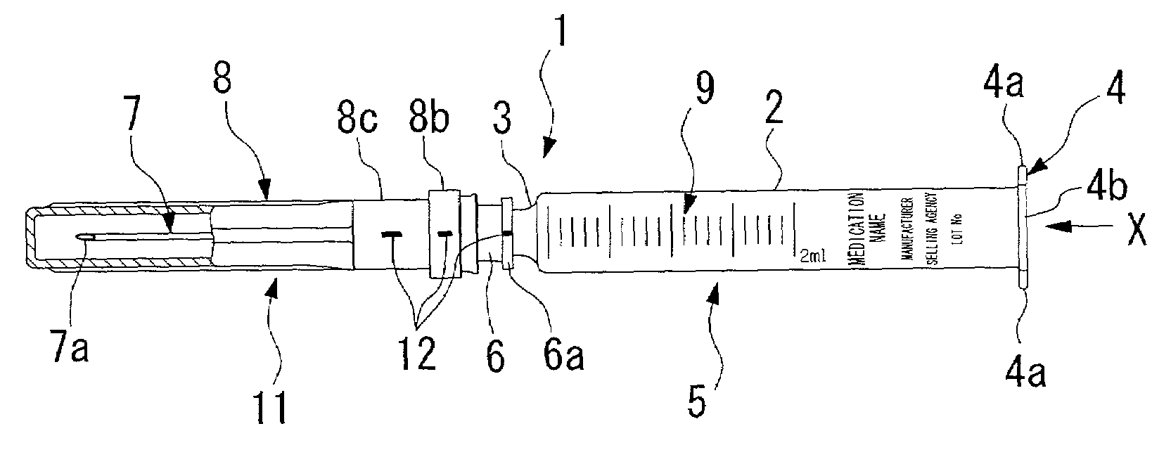 Combined container-syringe and assembly method of the same