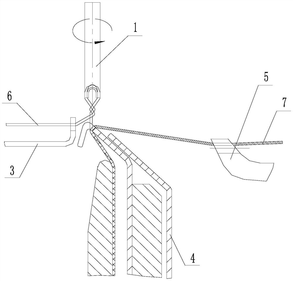 A kind of weaving method of knotted mesh fabric