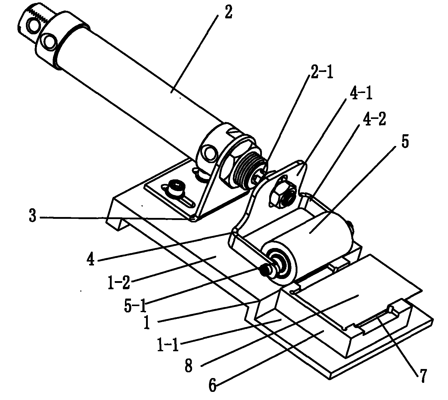 Locating pneumatic pressing apparatus for square lithium ion and nickel-hydrogen battery label