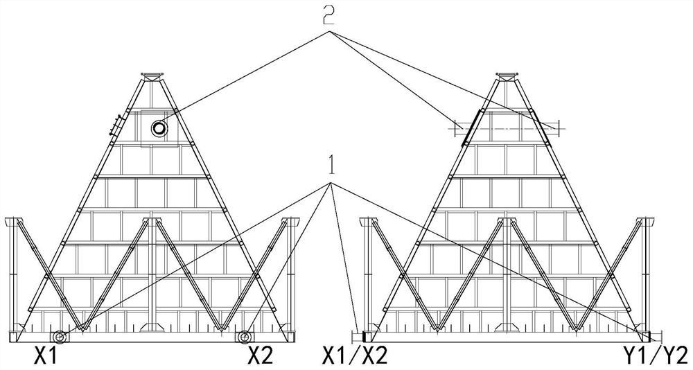 A hoisting and flipping method for square pyramid equipment