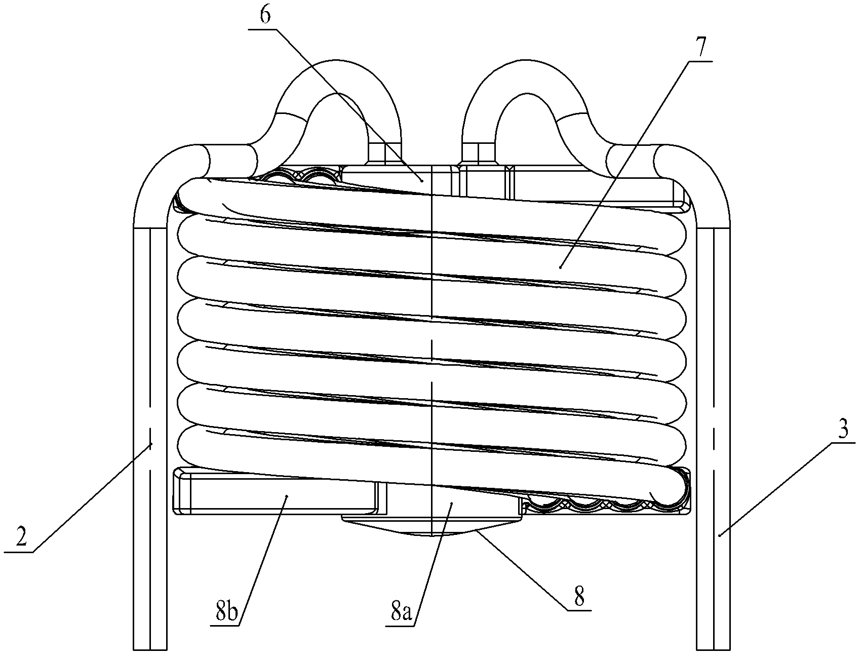 Flue gas waste heat recovery device