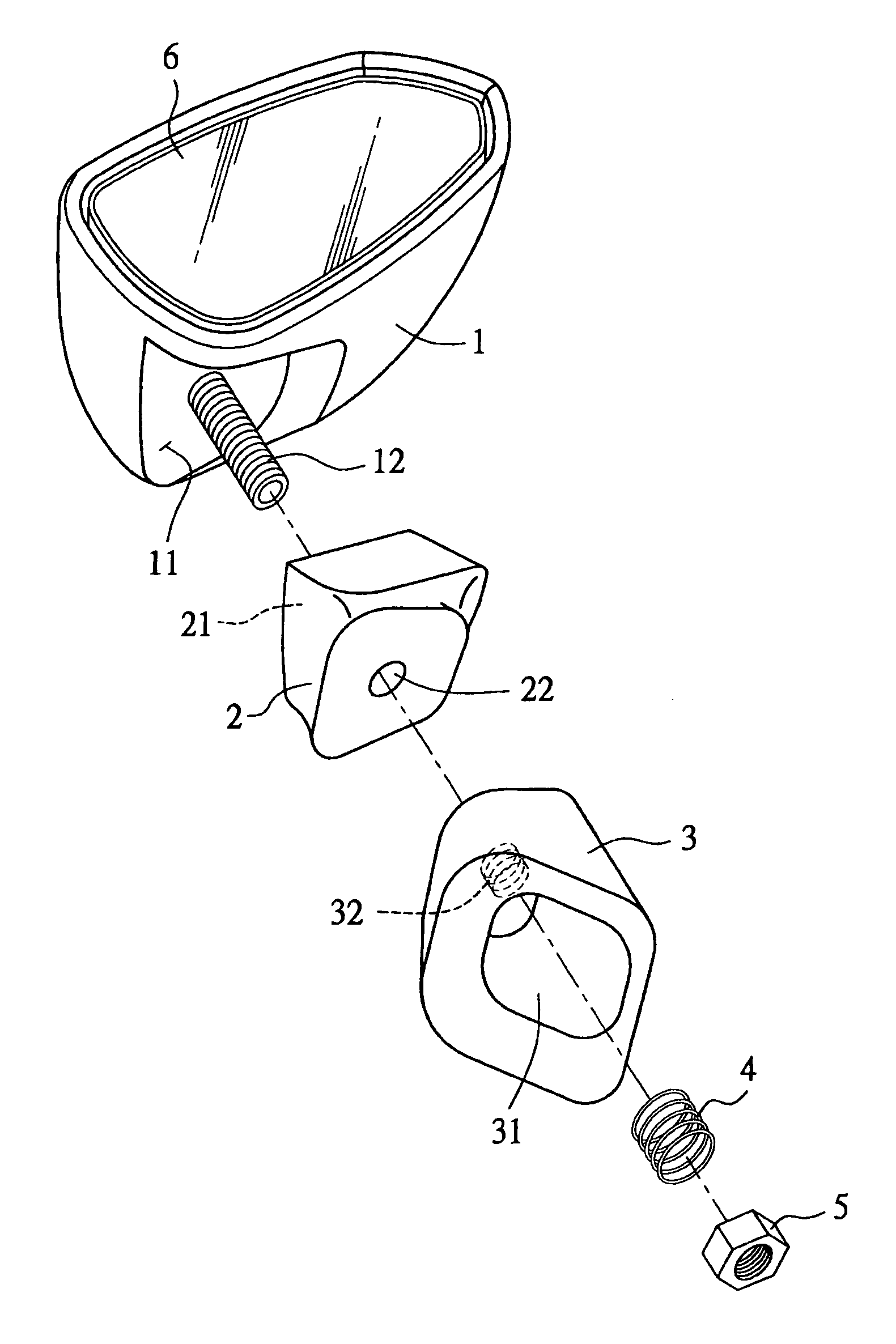 Adaptable door mirror of an automobile