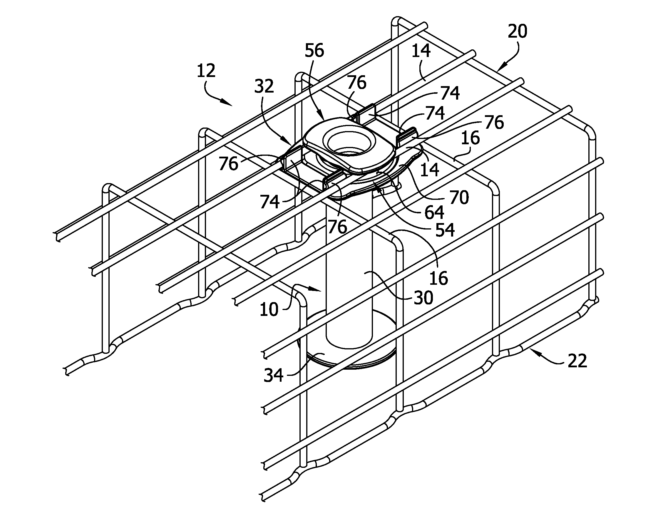 Cable guide for wire basket cable tray