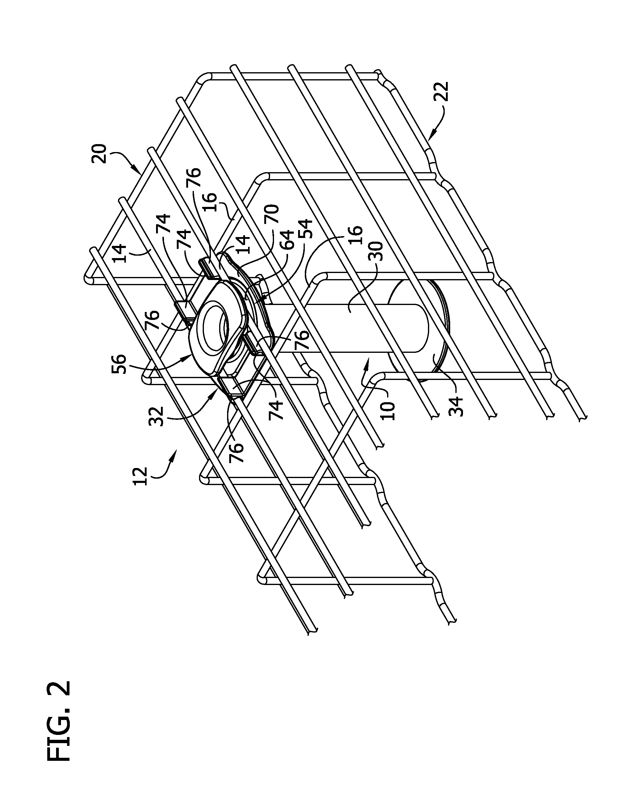 Cable guide for wire basket cable tray