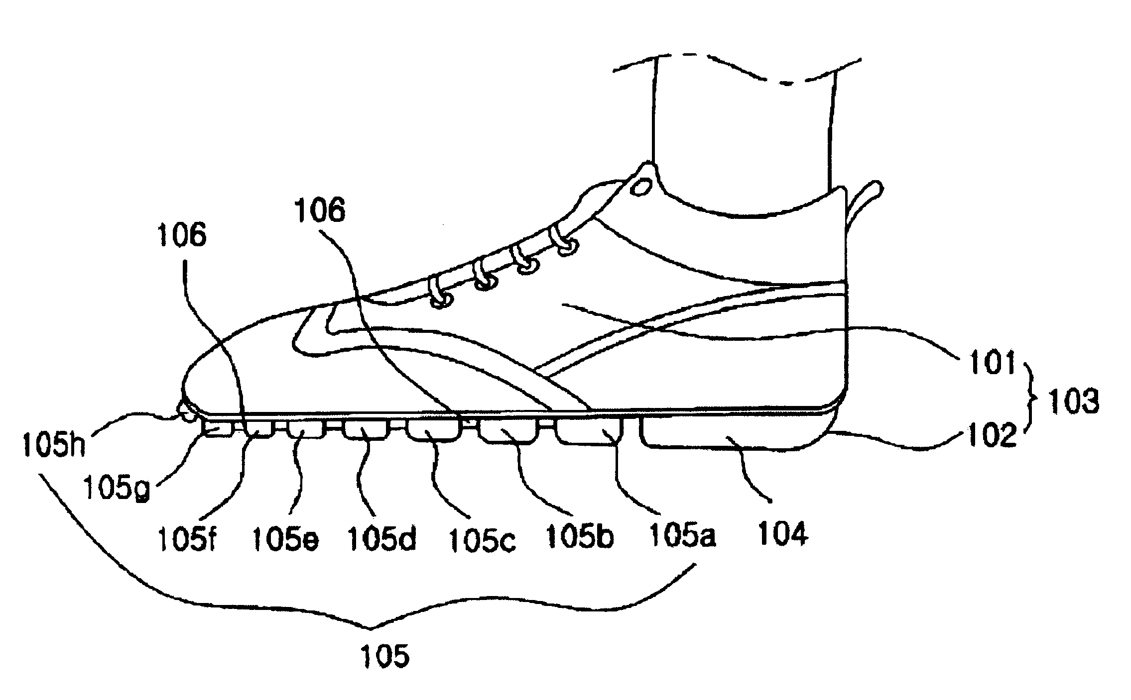 Air cushion shoe for indoor exercise