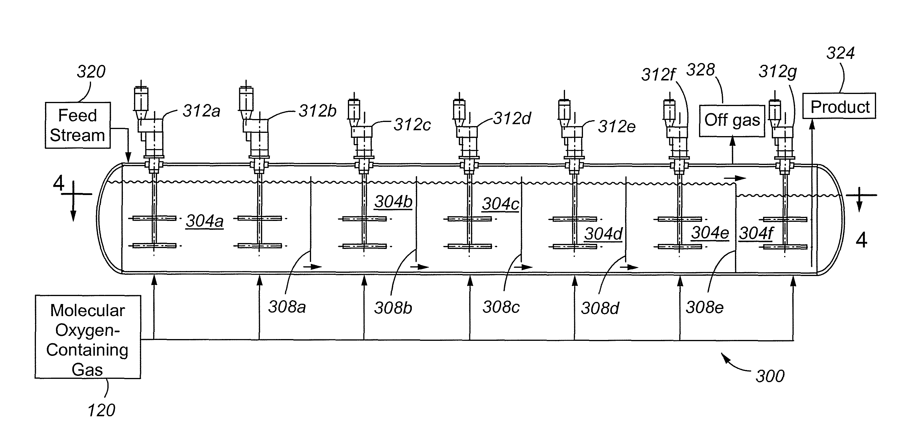 Autoclave with underflow dividers