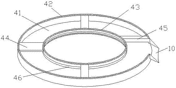 Device for use in sand removal working section of process line of dried sandworms