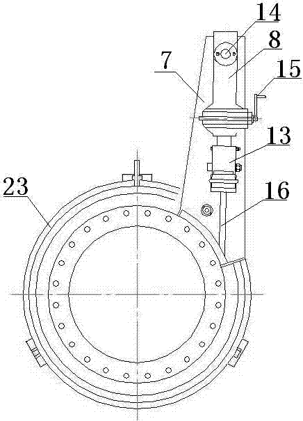 Quick connector of cutter suction dredger and water-borne pipe