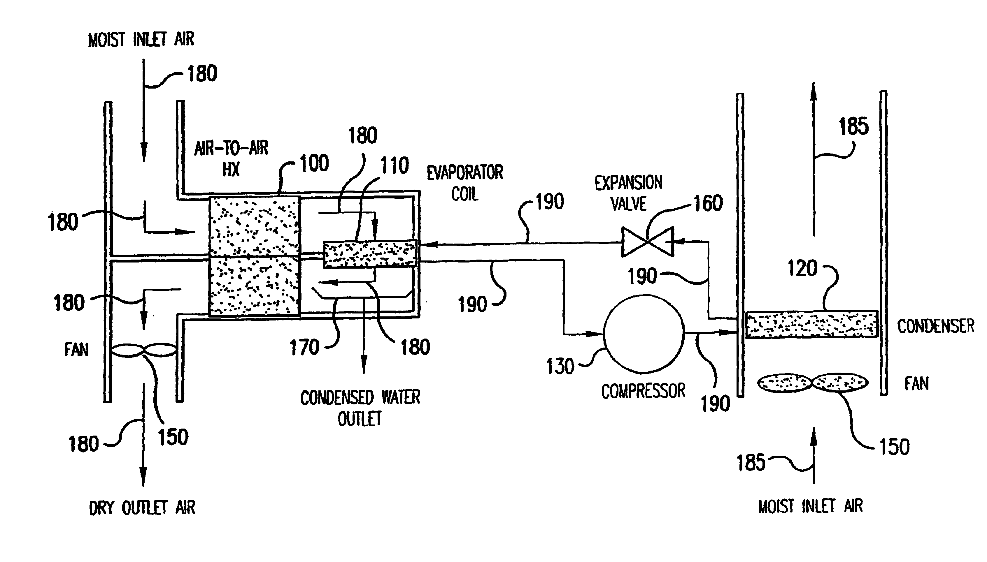 Device for collecting water from air