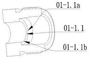 Radio frequency connector hole-bottom cross-modulation ring