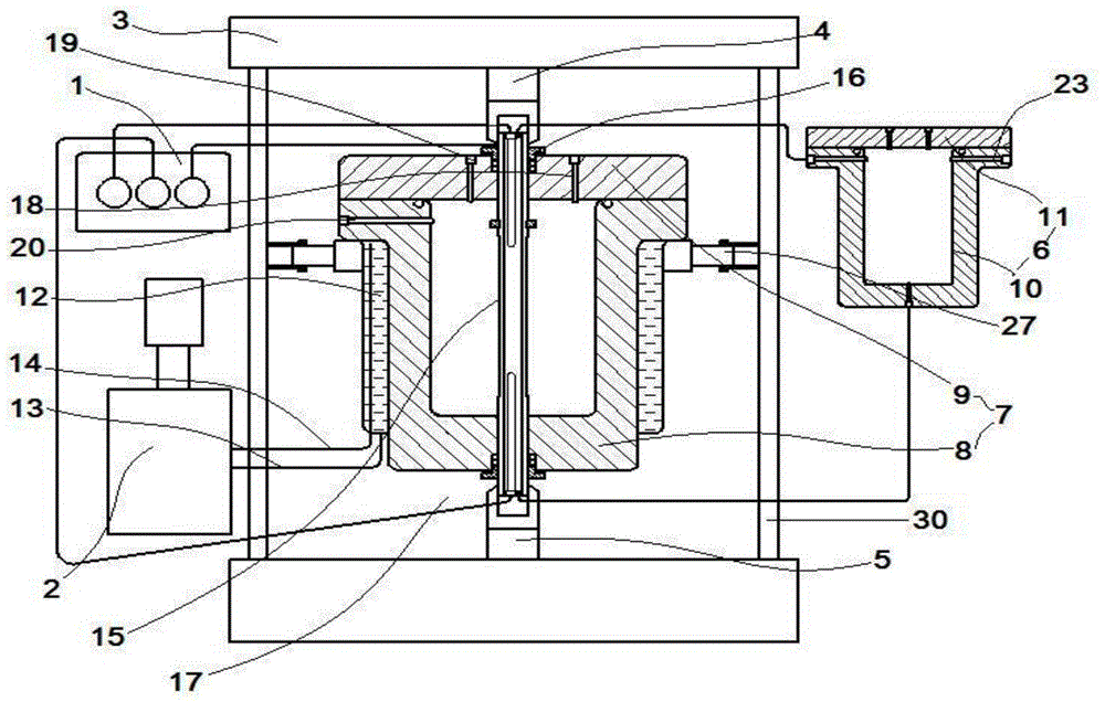 High temperature and high pressure corrosion hydrogen permeation kinetics test device and test method